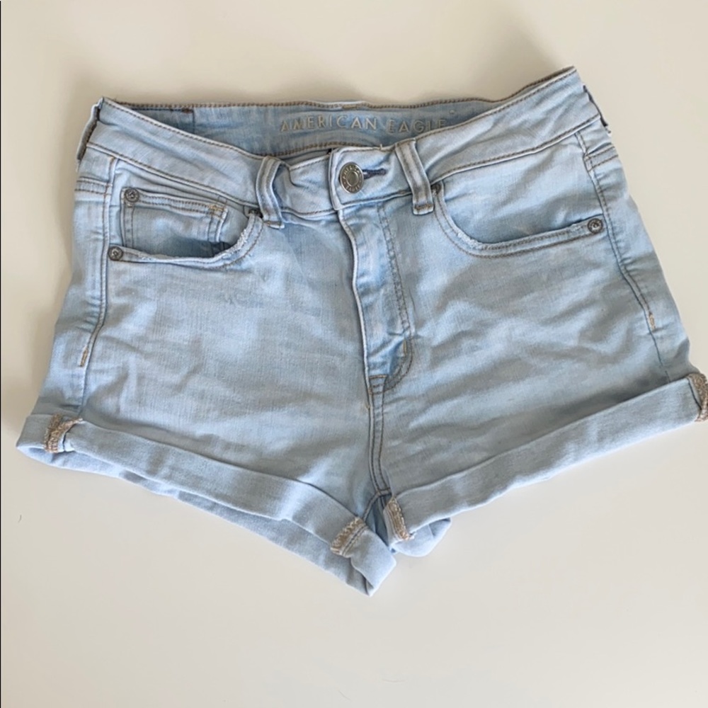 light wash american eagle jean shorts!
